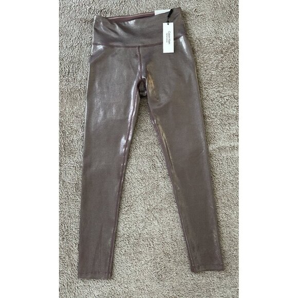 Calvin Klein Metallic-Print High-Waist 7/8 Length Leggings New - Picture 4 of 16